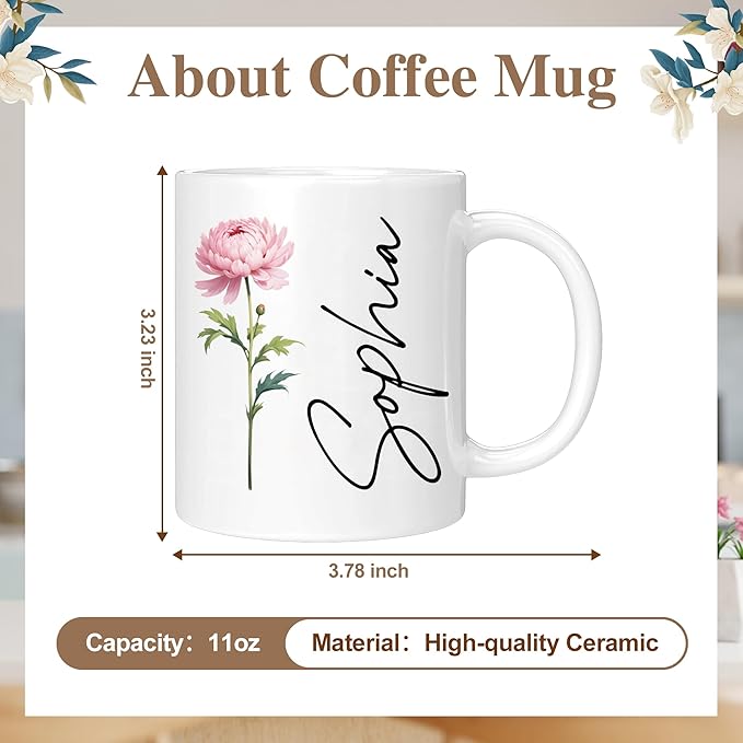 Custom Flower Mug