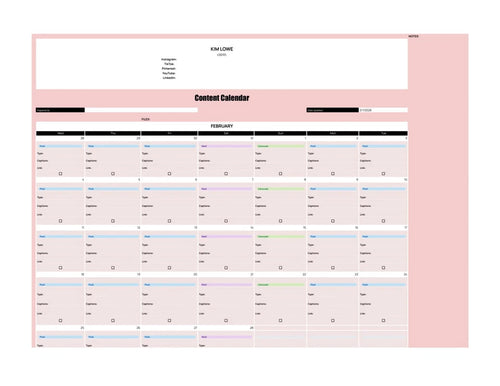 2026 Content Calendar