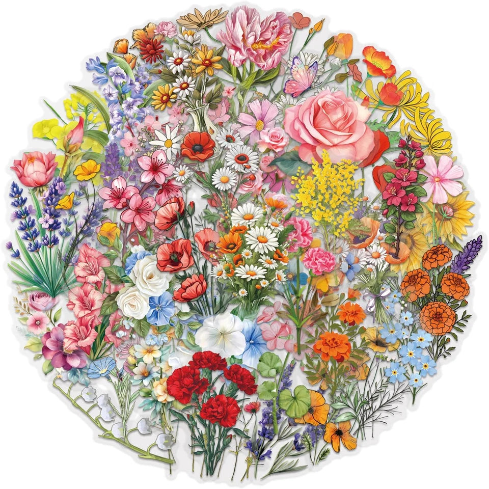 Floral PET Stickers